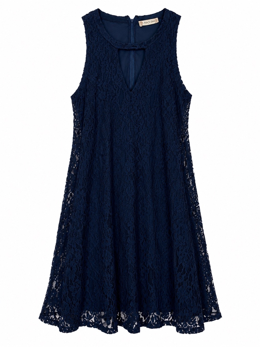 Altar’d State Navy Blue Lace Sleeveless Dress Size M Lined